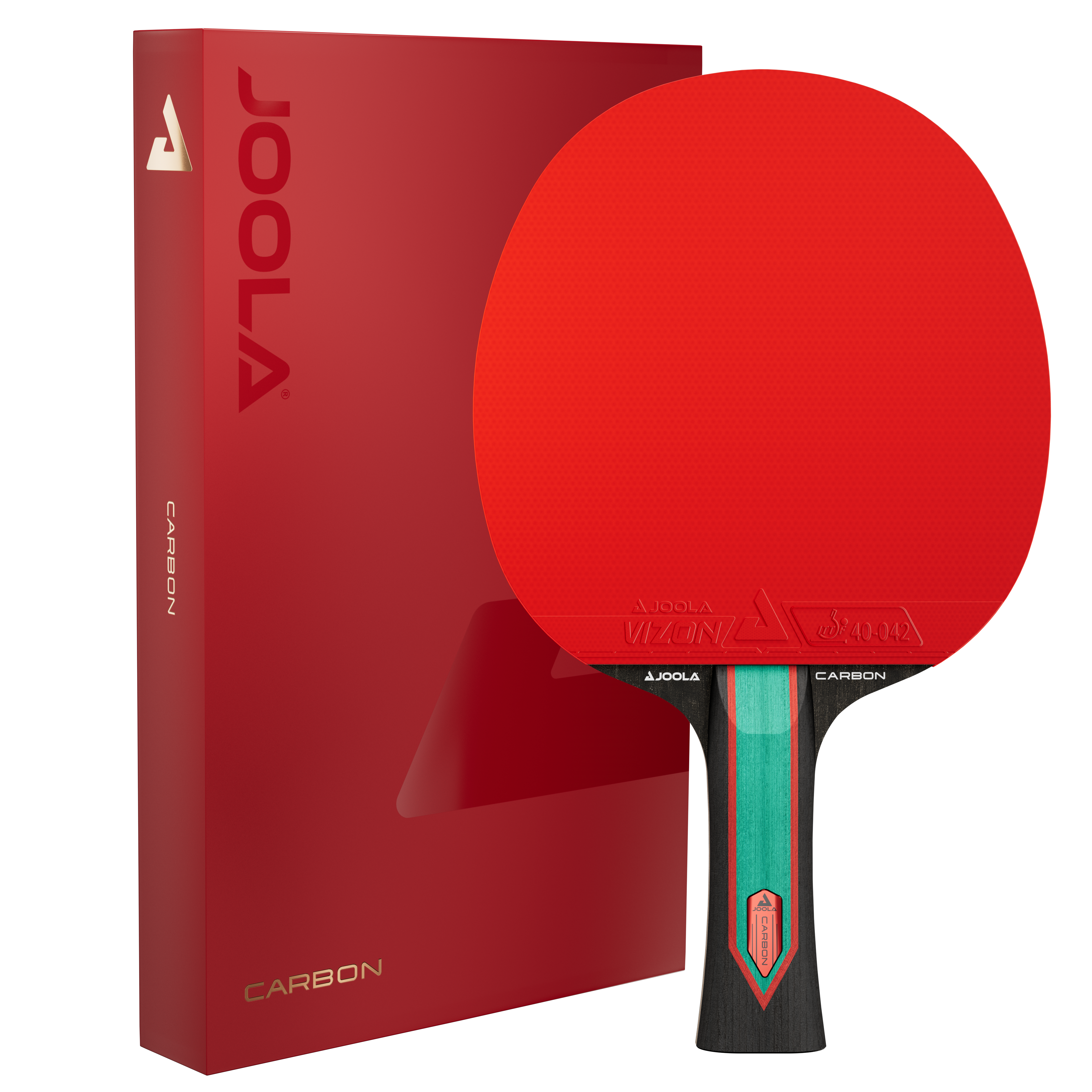 JOOLA Table Tennis Racket Red Carbon Control