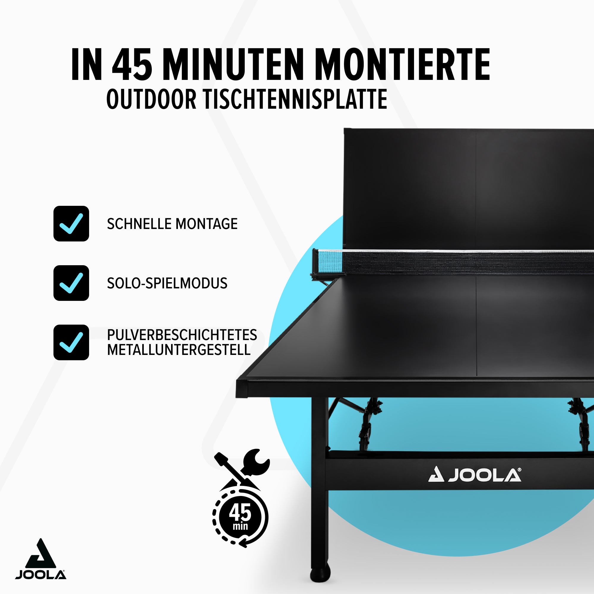 JOOLA TABLE DE PING-PONG BLACK OUTDOOR