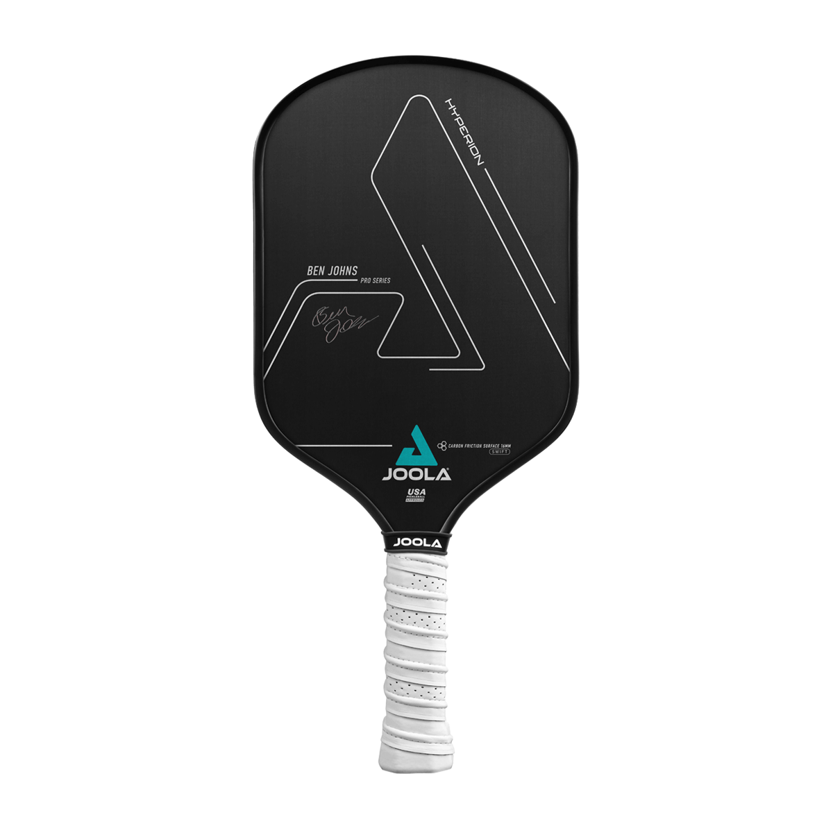 JOOLA Pickleball Schläger Ben Johns Hyperion CFS 16 SWIFT in Seitenansicht mit Fokus auf das Design.