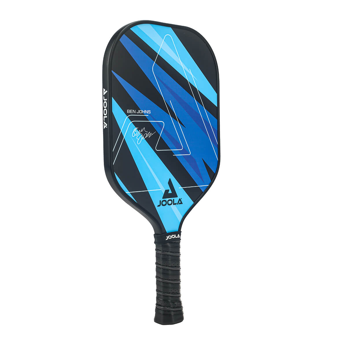 JOOLA Pickleball Set Ben Johns Blue Lightning - Detailaufnahme des Griffbereichs für bessere Kontrolle.