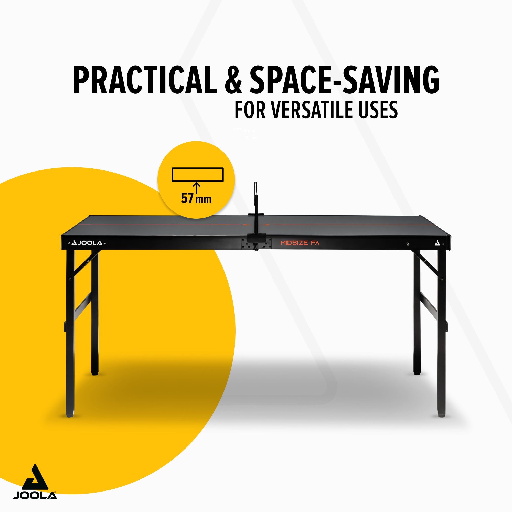 JOOLA Midsize FA – Compact Table Tennis Table in Suitcase Design