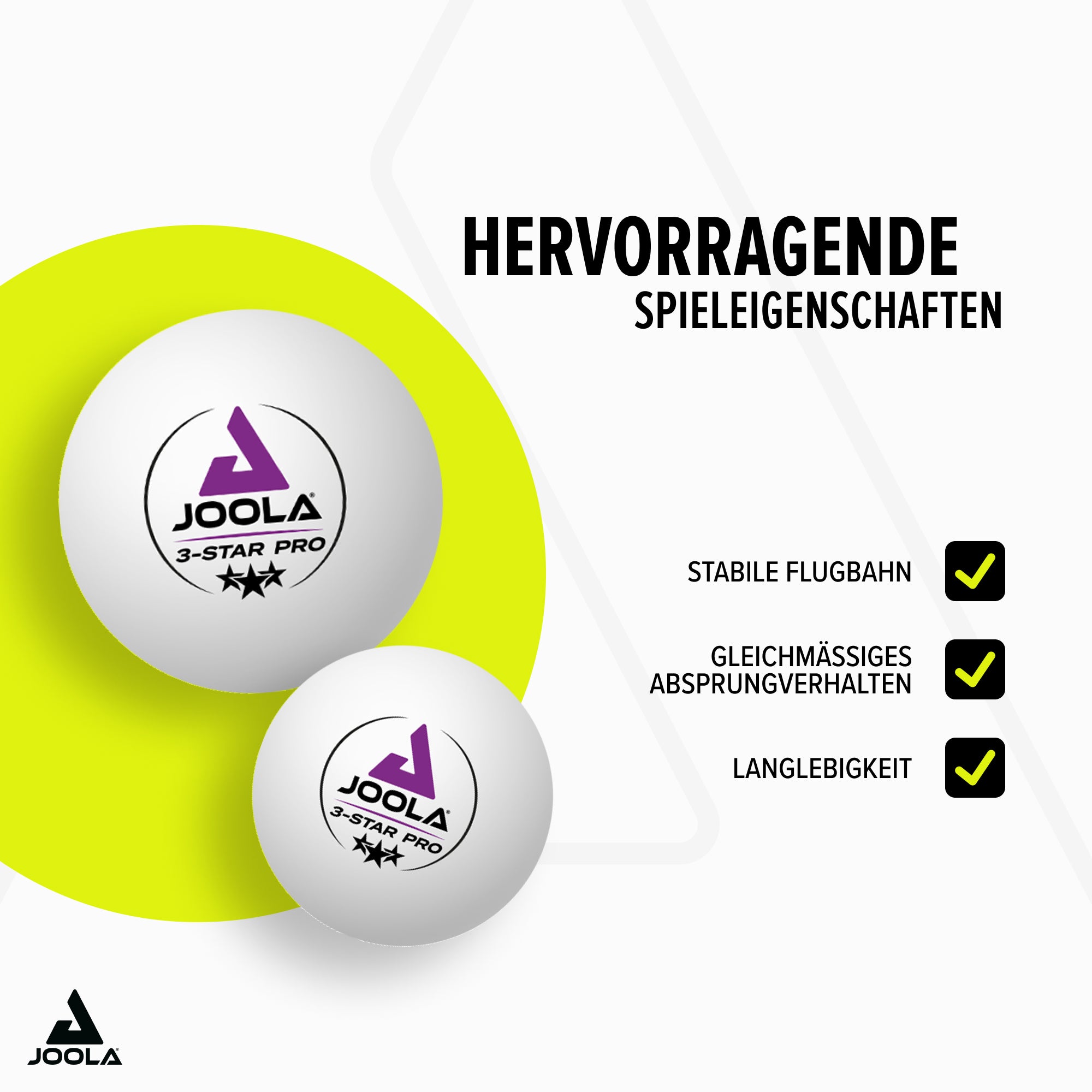 BALLE DE PING-PONG JOOLA 3-STAR PRO*** 40+