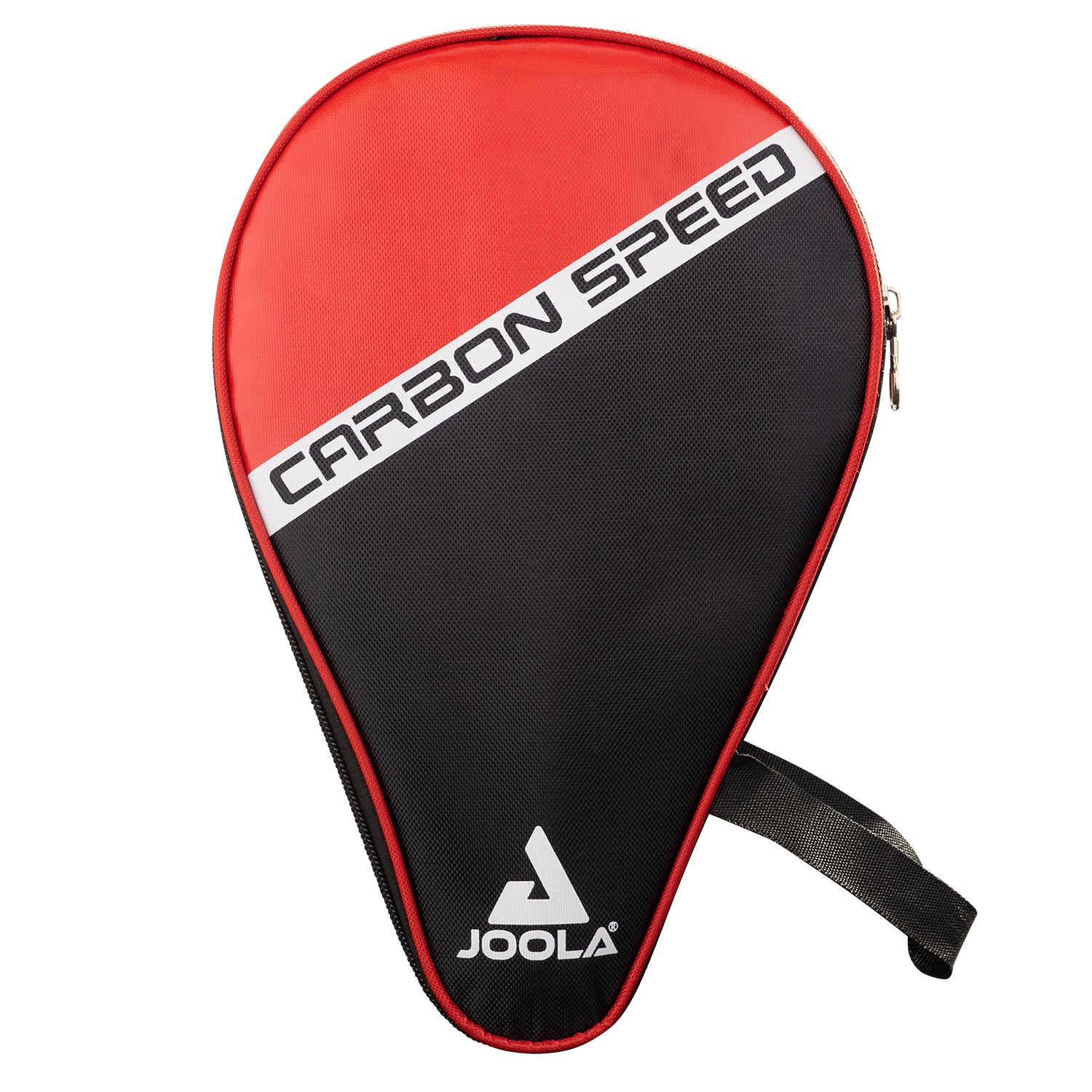 Vorderansicht des JOOLA Tischtennisschläger CARBON SPEED, hebt das elegante Erscheinungsbild hervor.