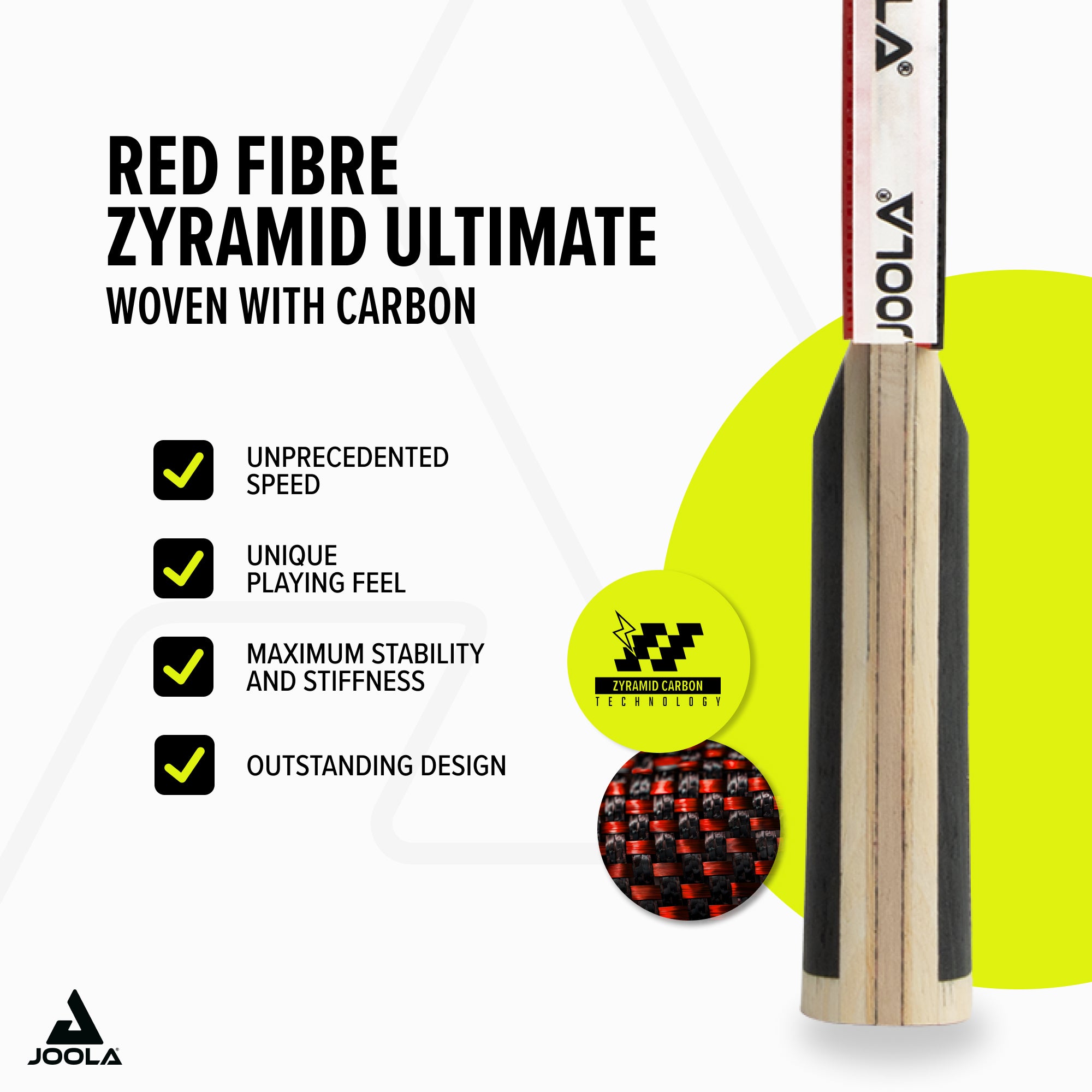 JOOLA White Infinity Z Carbon – High-end table tennis racket with