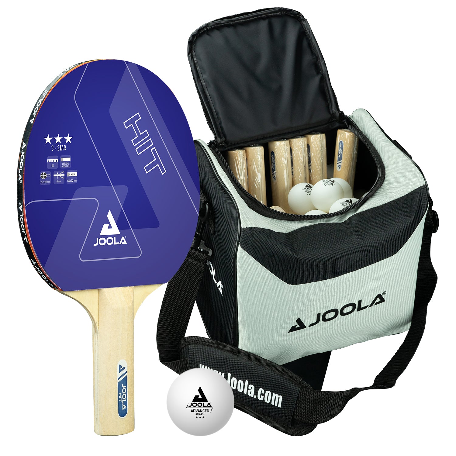 JOOLA Set de tennis de table HIT 14 Raquette + 30 balles