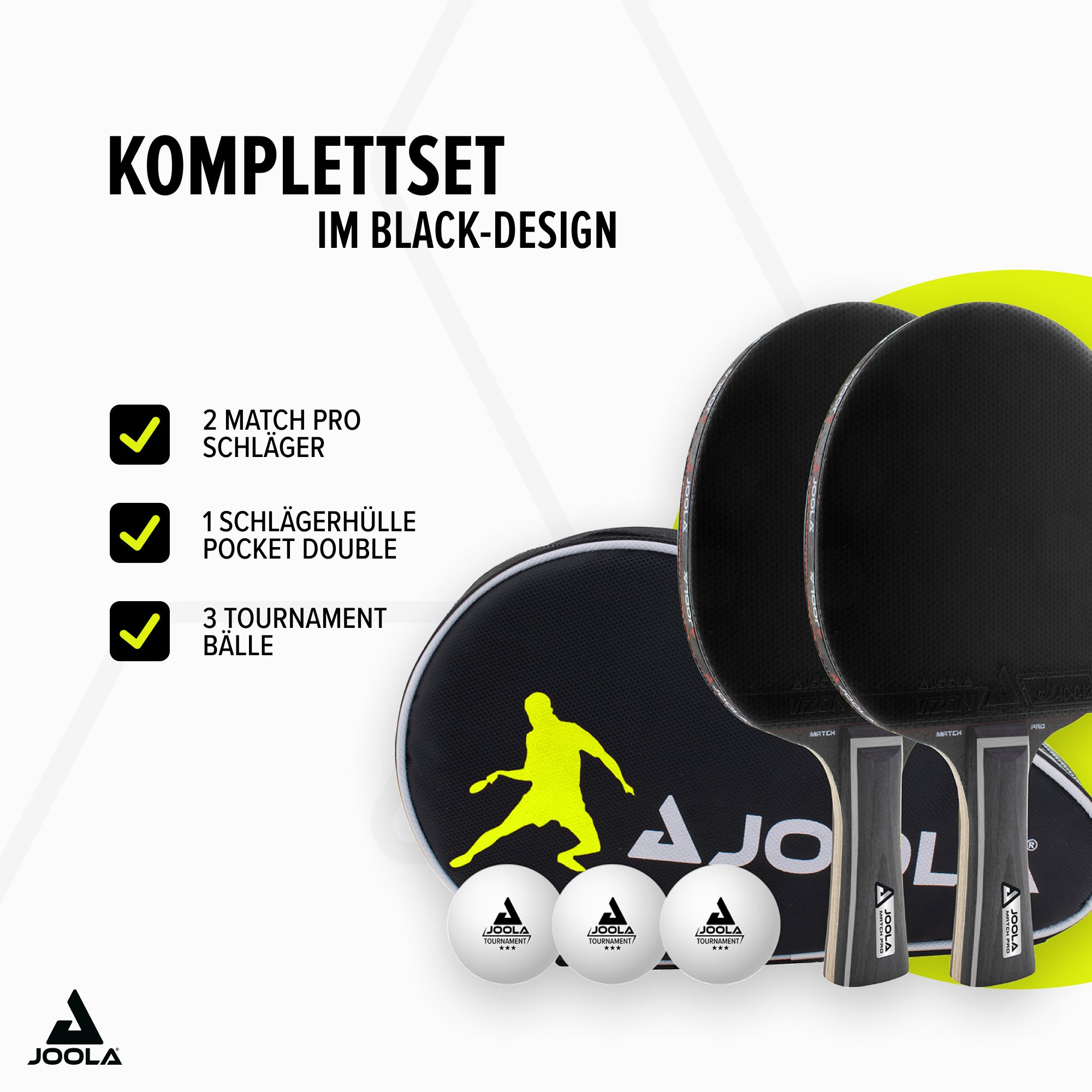 JOOLA TABLE TENNIS SET BLACK DUO PRO