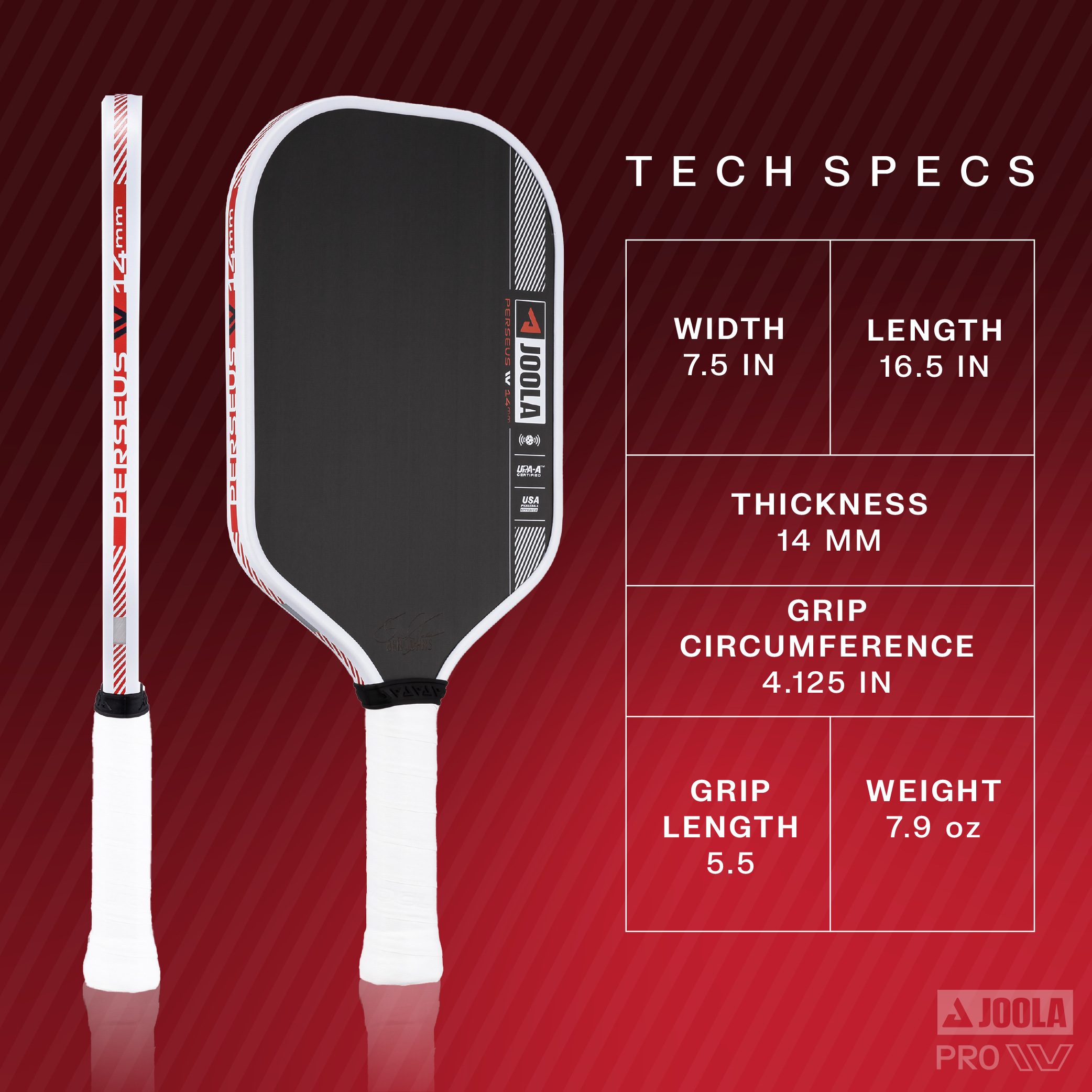 JOOLA Pickleball Paddle Ben Johns Perseus Pro IV 14