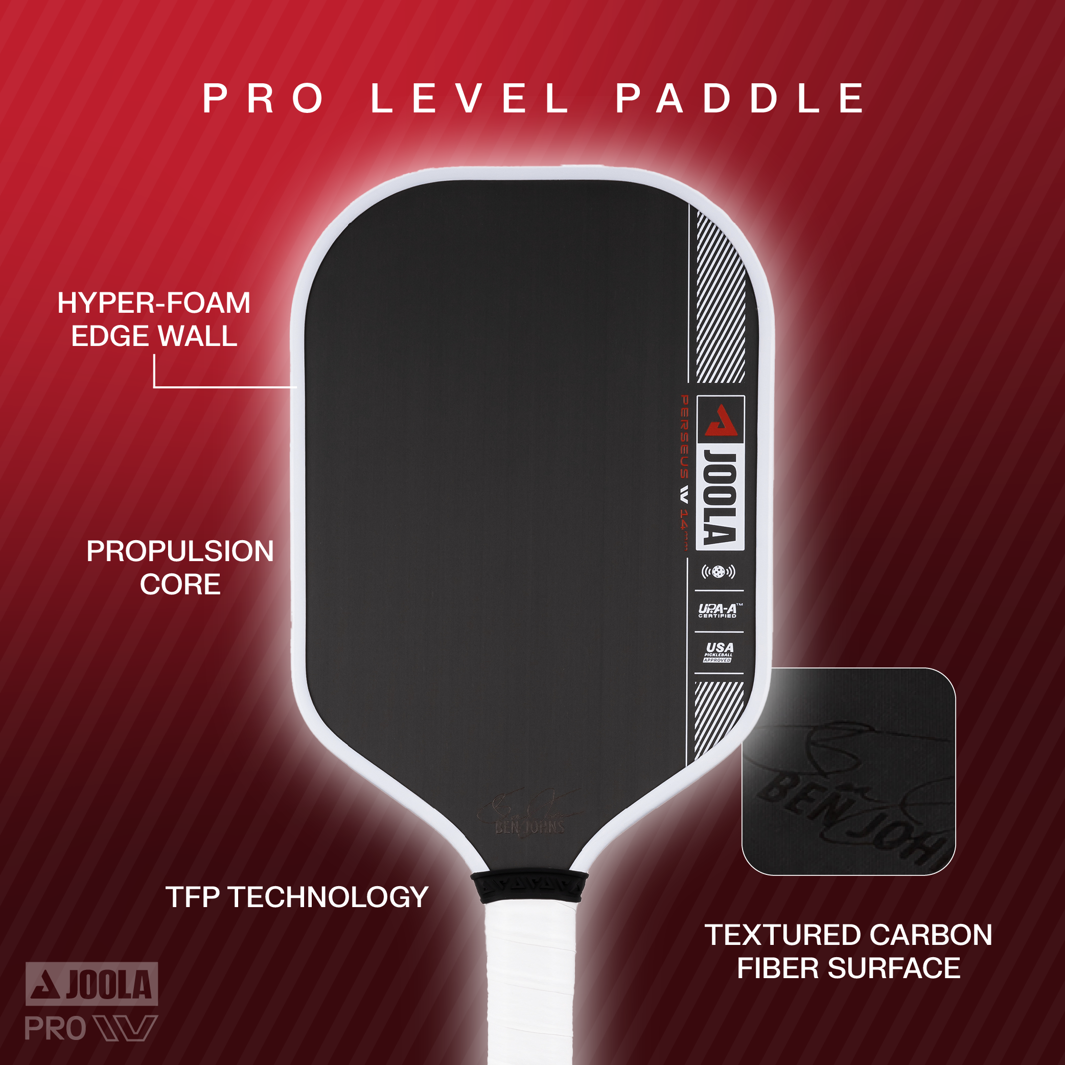 JOOLA Pickleball Paddle Ben Johns Perseus Pro IV 14