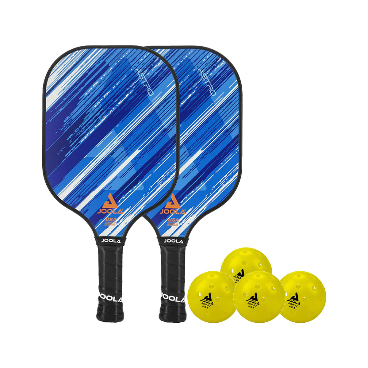 Joola Pickleball Définir 2x Astro Paddle + 4er Primo Set à balle